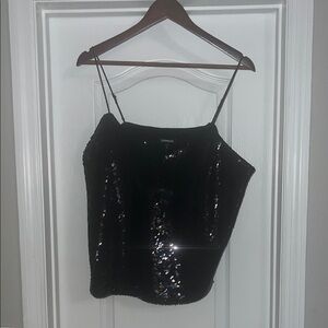 Express Black Sequin Women's Top
